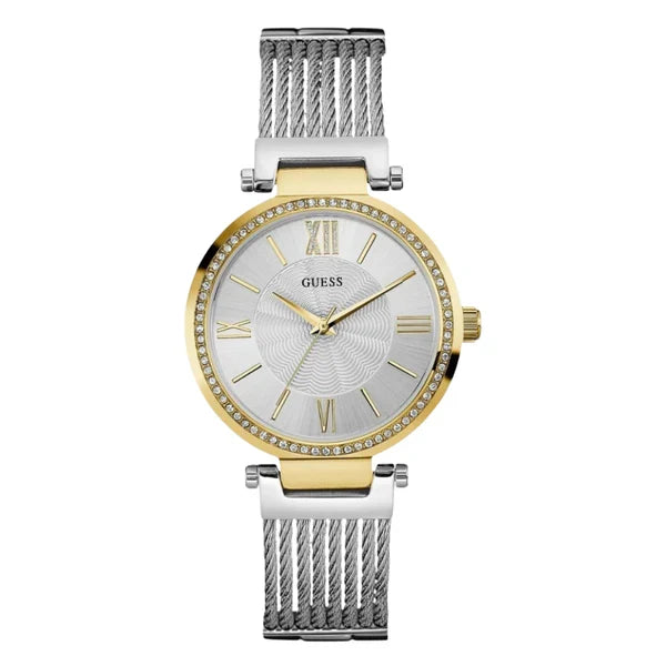 Guess Women’s Quartz Silver Stainless Steel Silver Dial 36mm Watch W0638L7