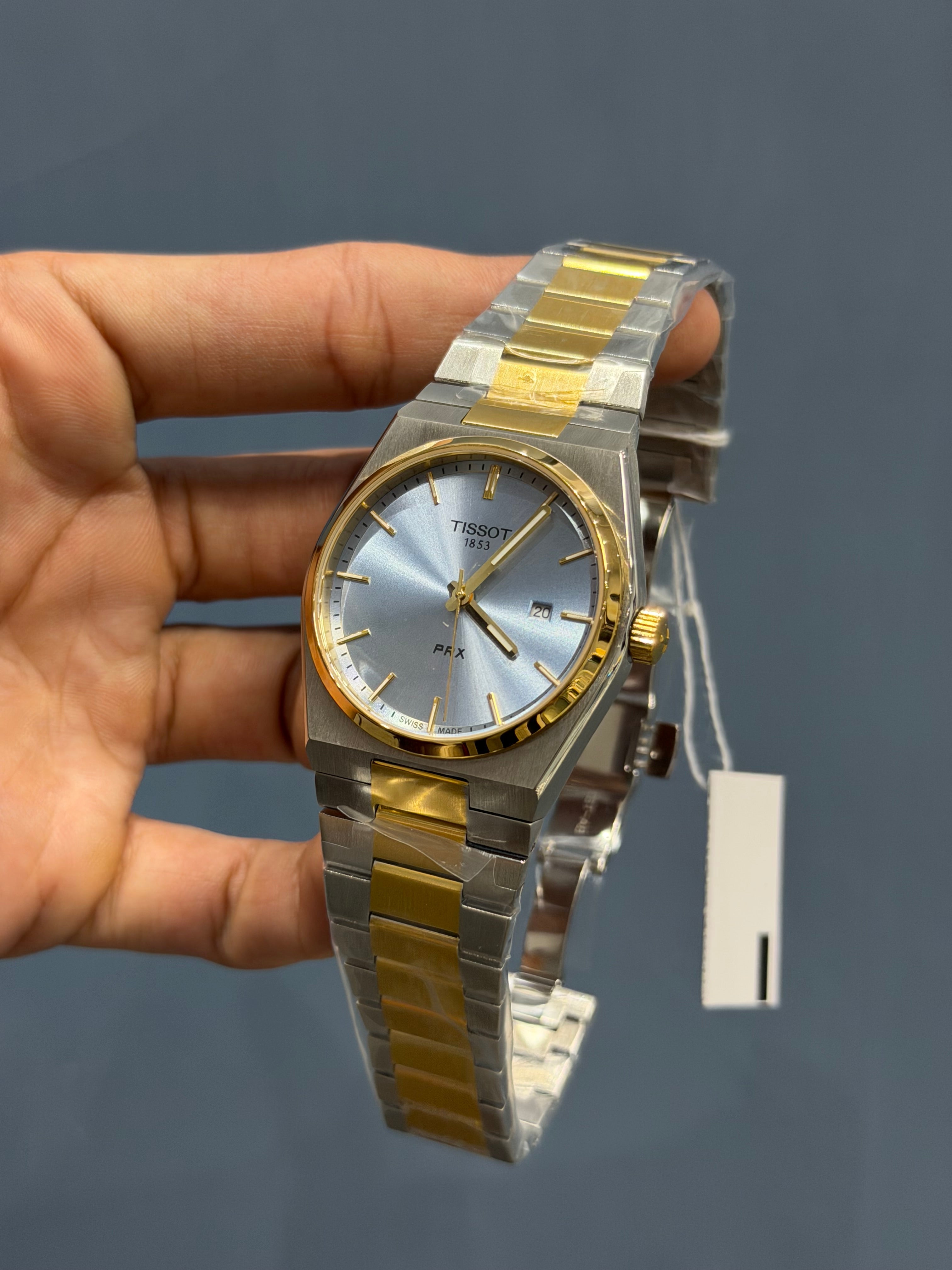 NEW COLLECTION TWOTONE GOLD & TIFFANY PLAIN DIAL STAINLESS STEEL QUARTZ WATCH
