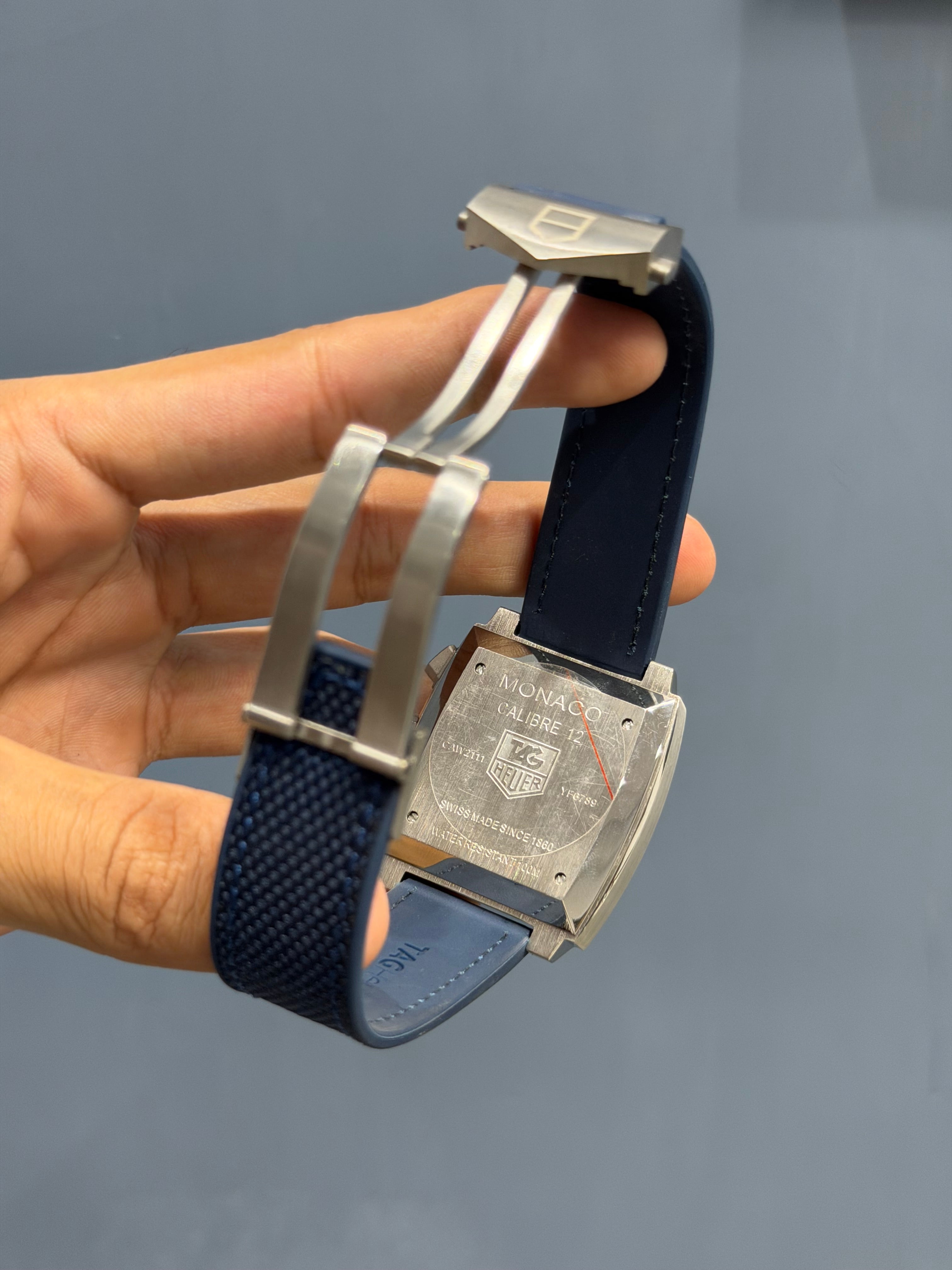 NEW COLLECTION CHRONOGRAPH SILVER CASE WITH BLUE DIAL & BLUE STRAP