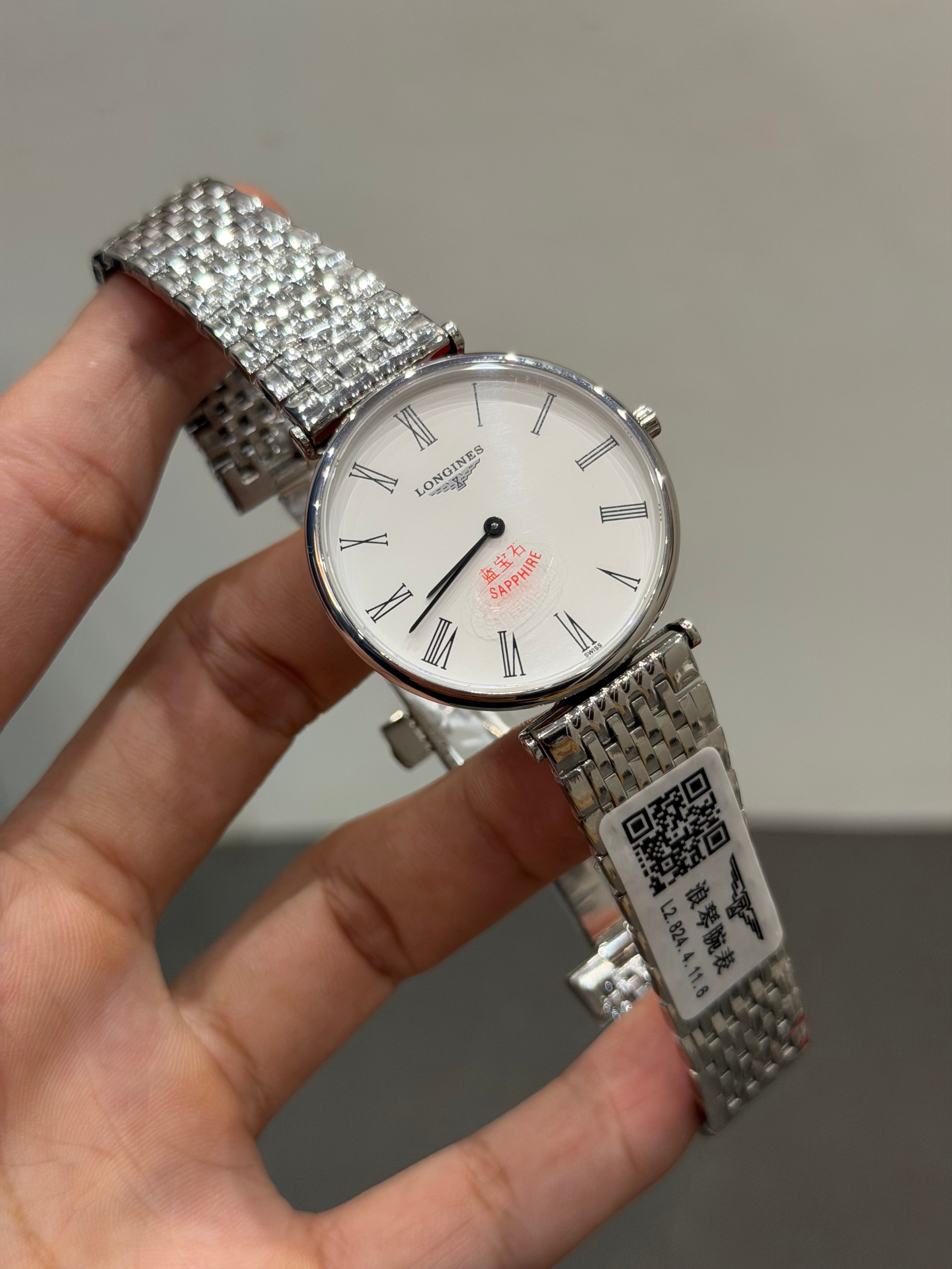 NEW COLLECTION SILVER WITH WHITE DIAL ROMAN FIGURE CHAIN WATCH