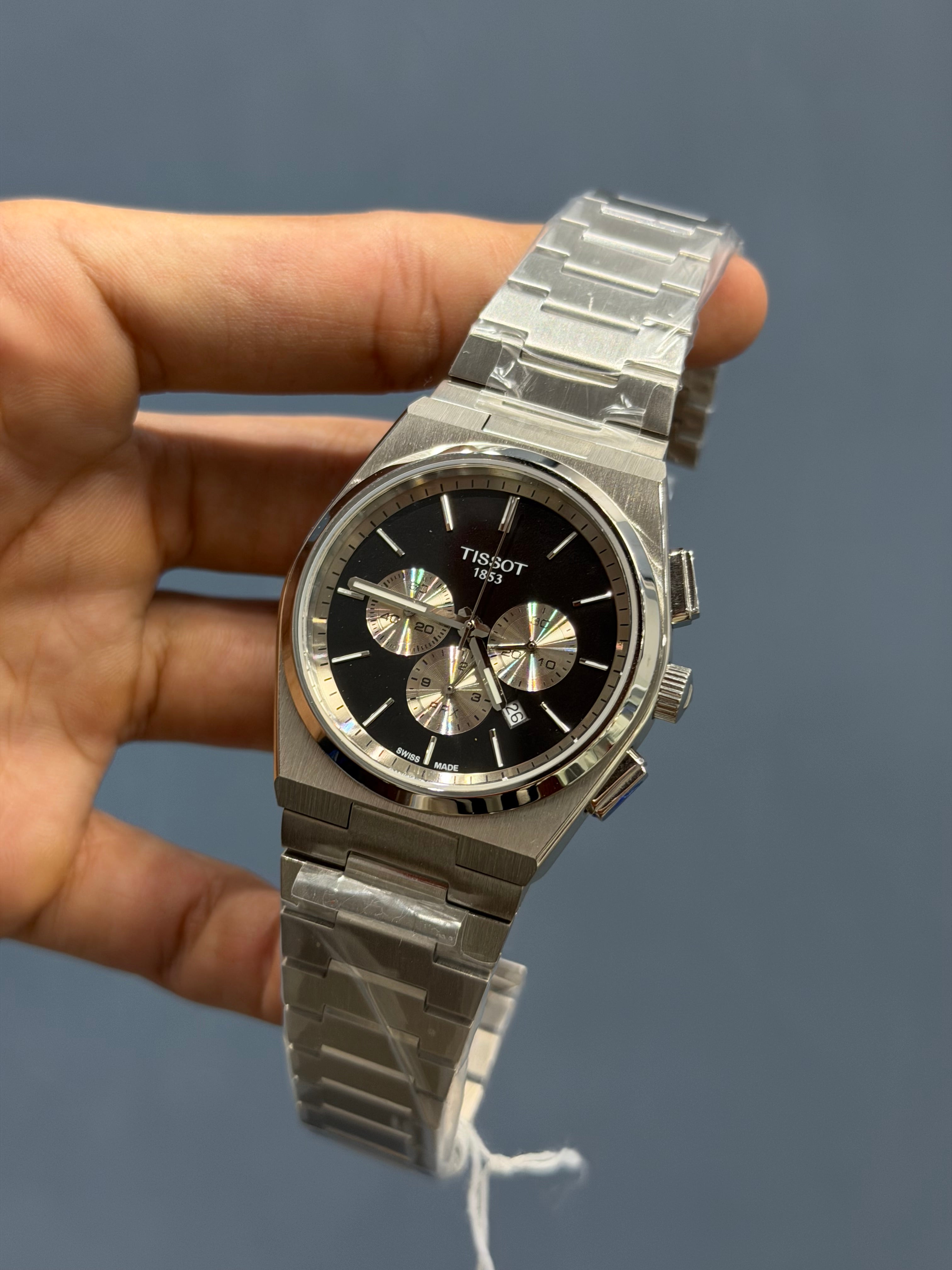 NEW COLLECTION CHRONO PRX SILVER WITH BLACK DIAL WATCH