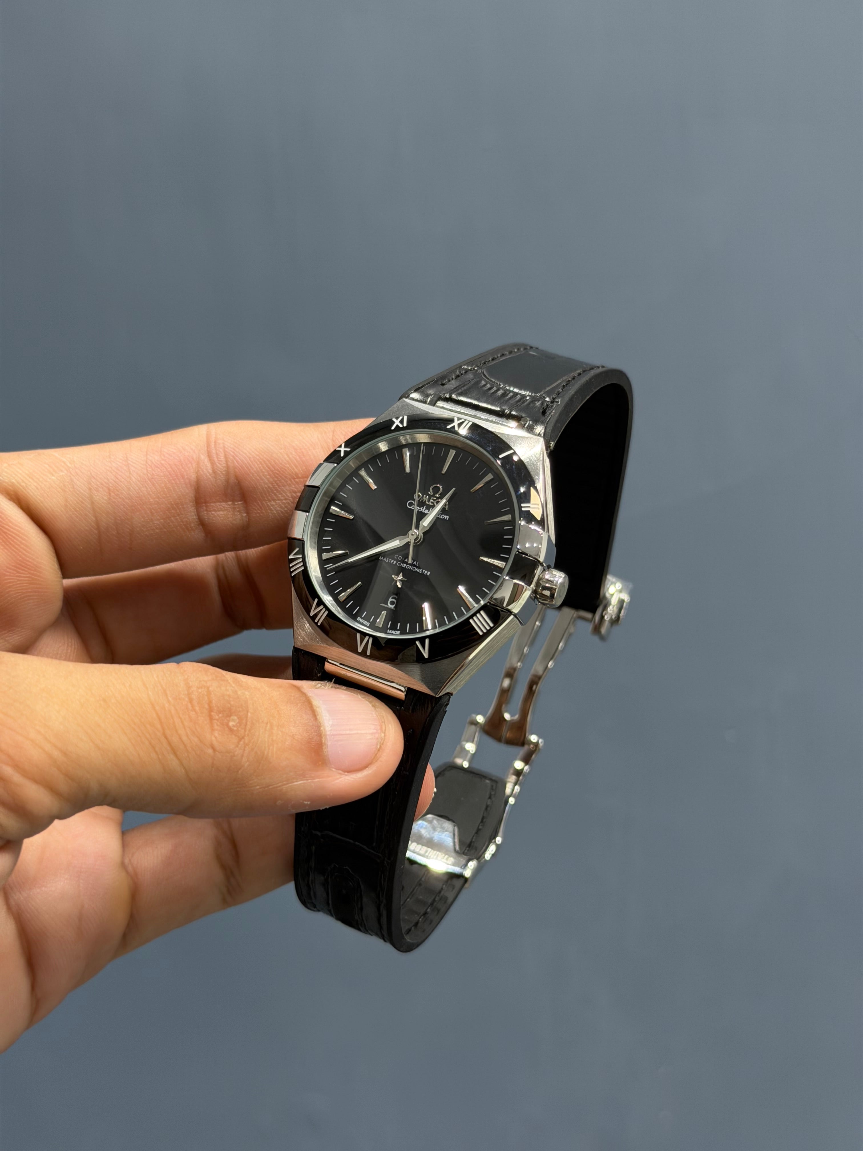 NEW COLLECTION SILVER CASE WITH BLACK  DIAL AUTOMATIC WATCH