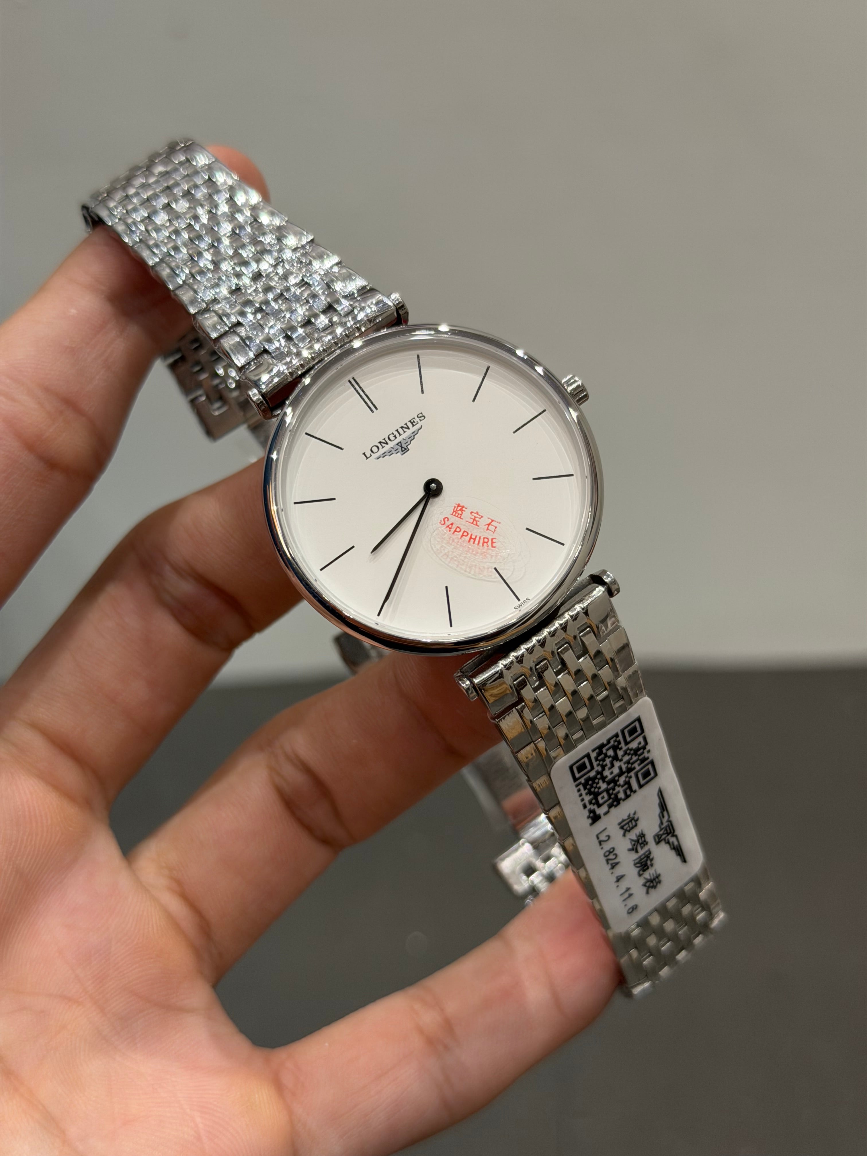 NEW COLLECTION SILVER WITH PEARL DIAL CHAIN WATCH
