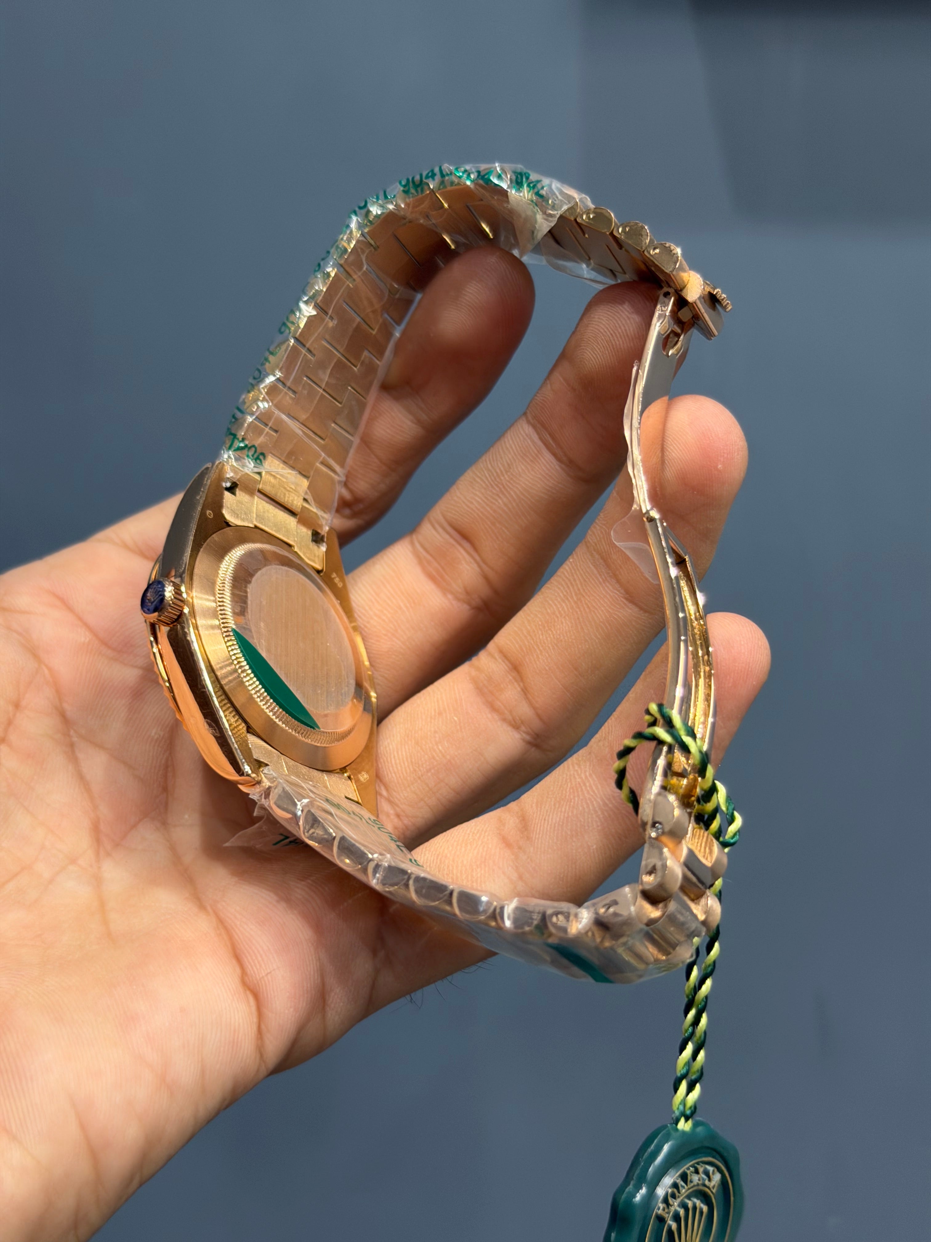 NEW COLLECTION 40MM ROSE GOLD WITH GREEN DIAL ROMAN FIGURE YZ MADE