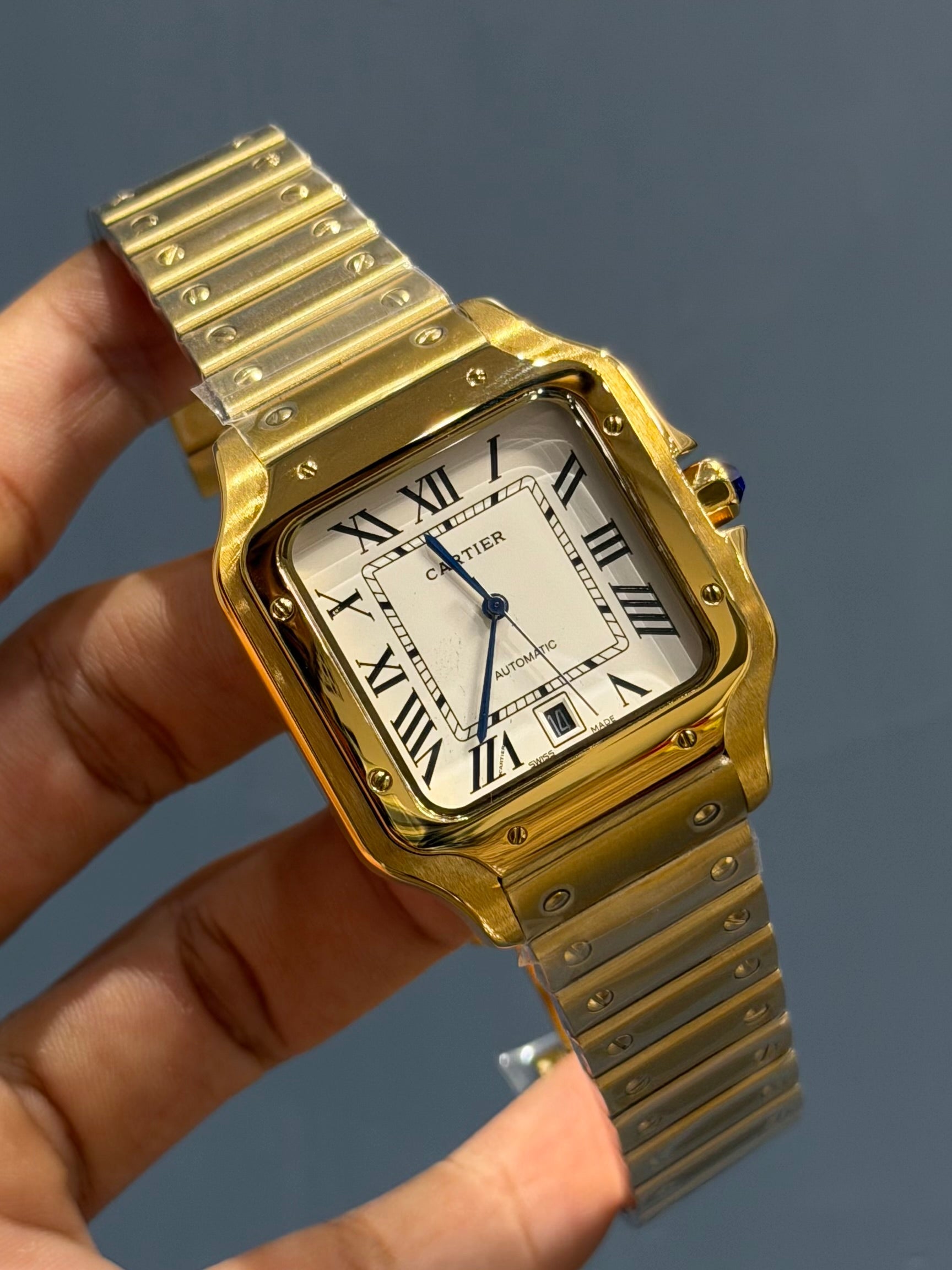 NEW COLLECTION GOLD WITH WHITE DIAL AUTOMATIC WATCH