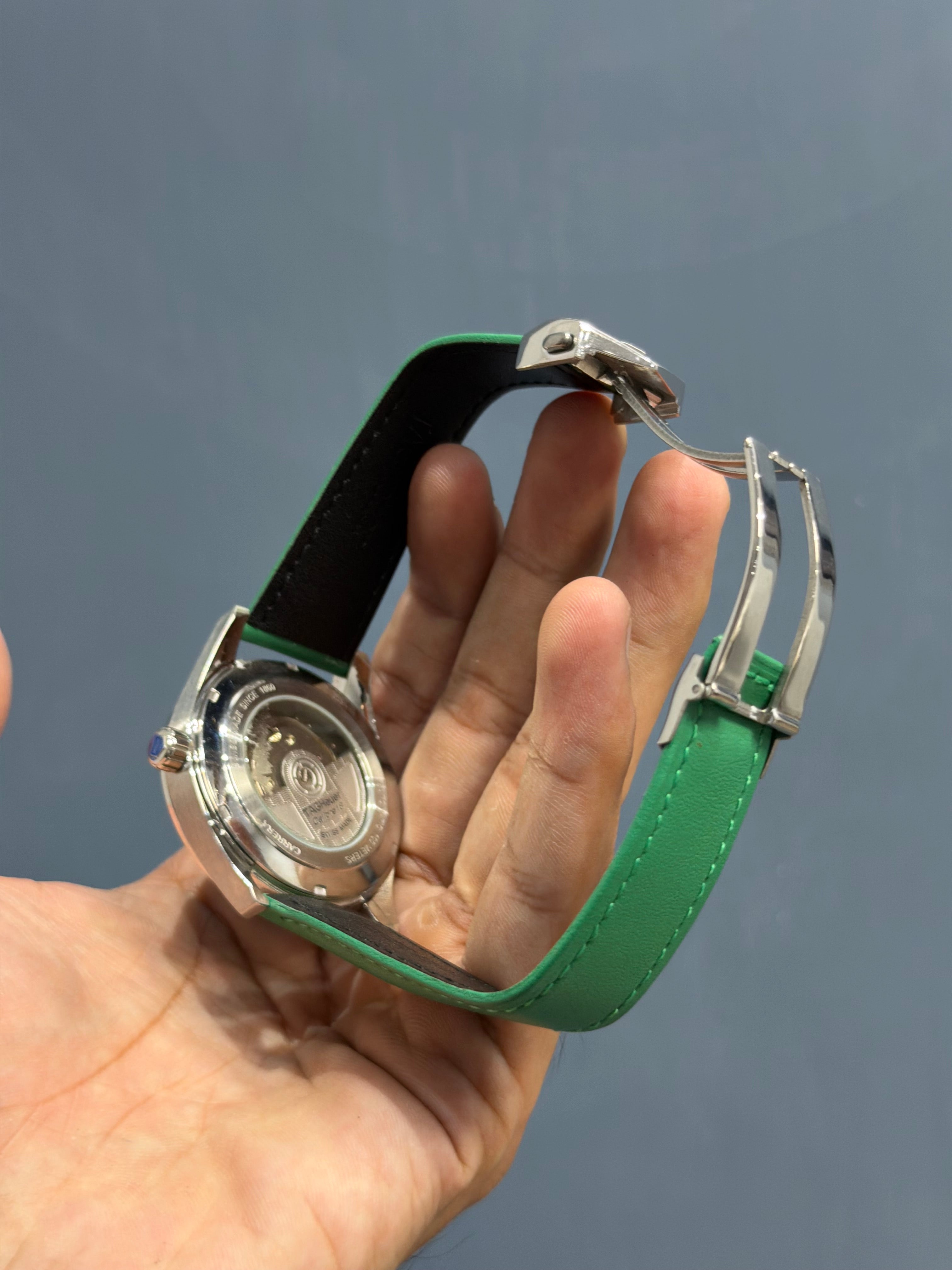 NEW COLLECTION SILVER WITH  GREEN DIAL AUTOMATIC WATCH