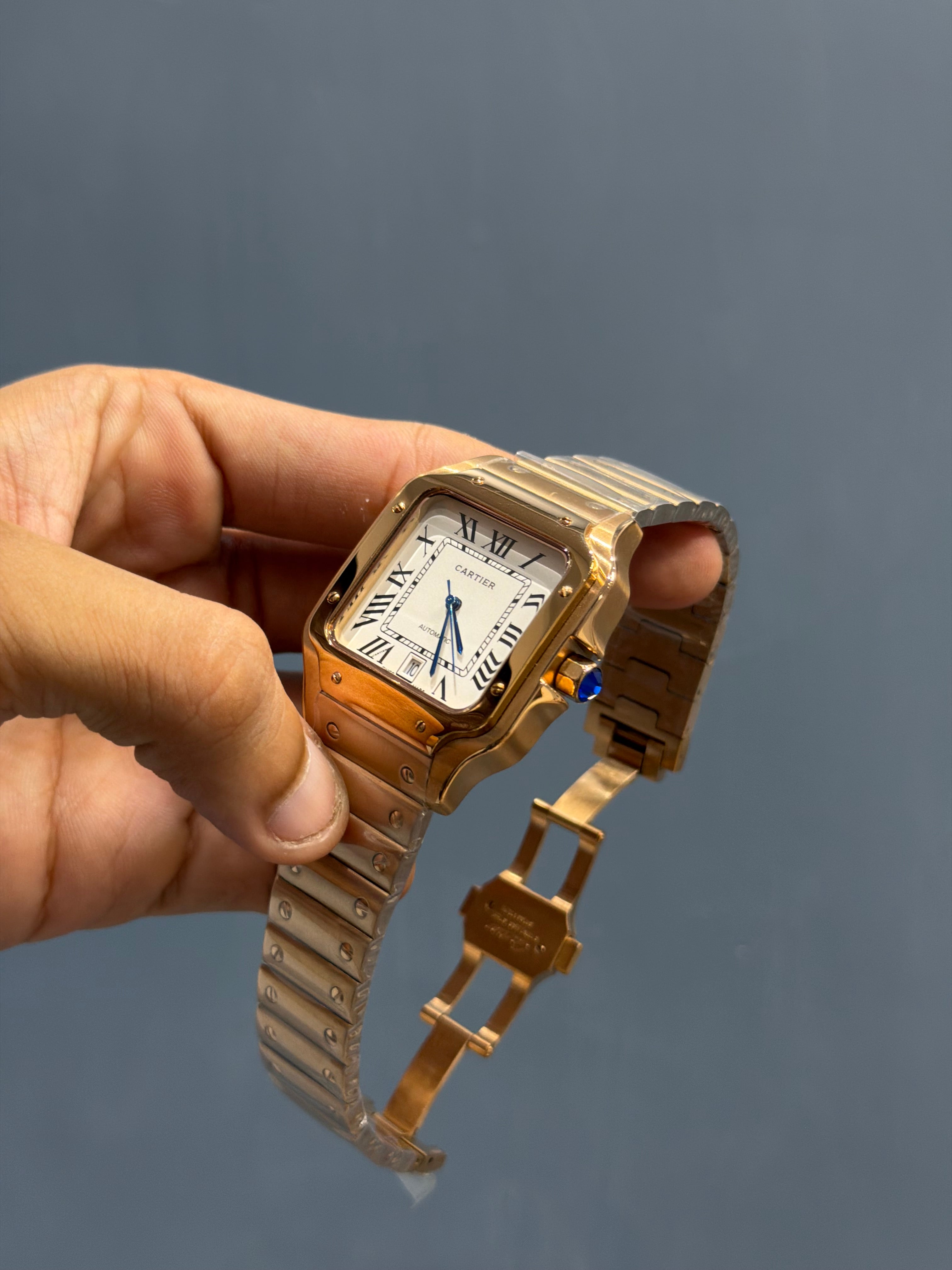 NEW COLLECTION ROSE GOLD WITH WHITE DIAL AUTOMATIC WATCH