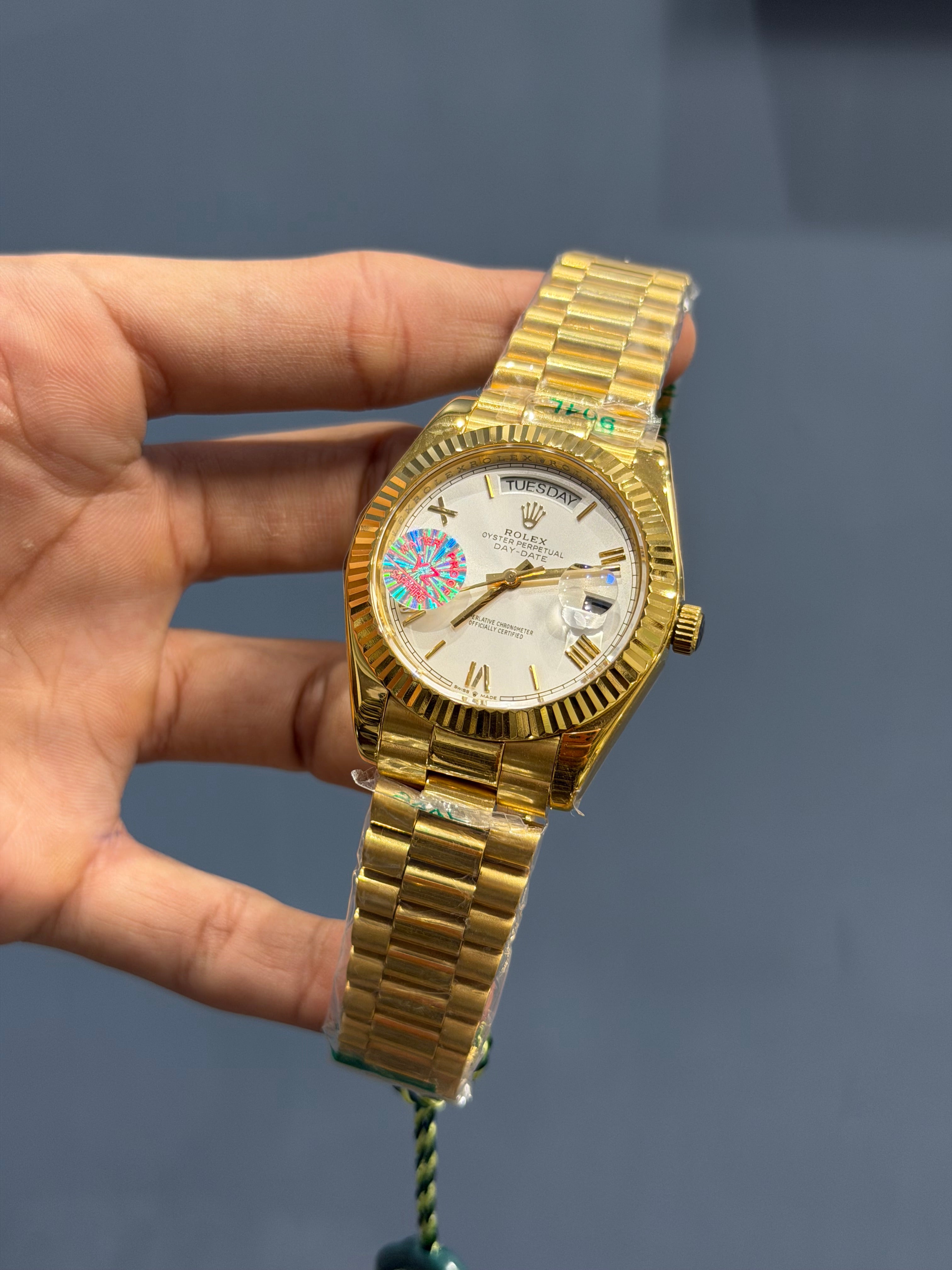 NEW COLLECTION 40MM YELLOW GOLD WITH WHITE DIAL ROMAN FIGURE YZ MADE