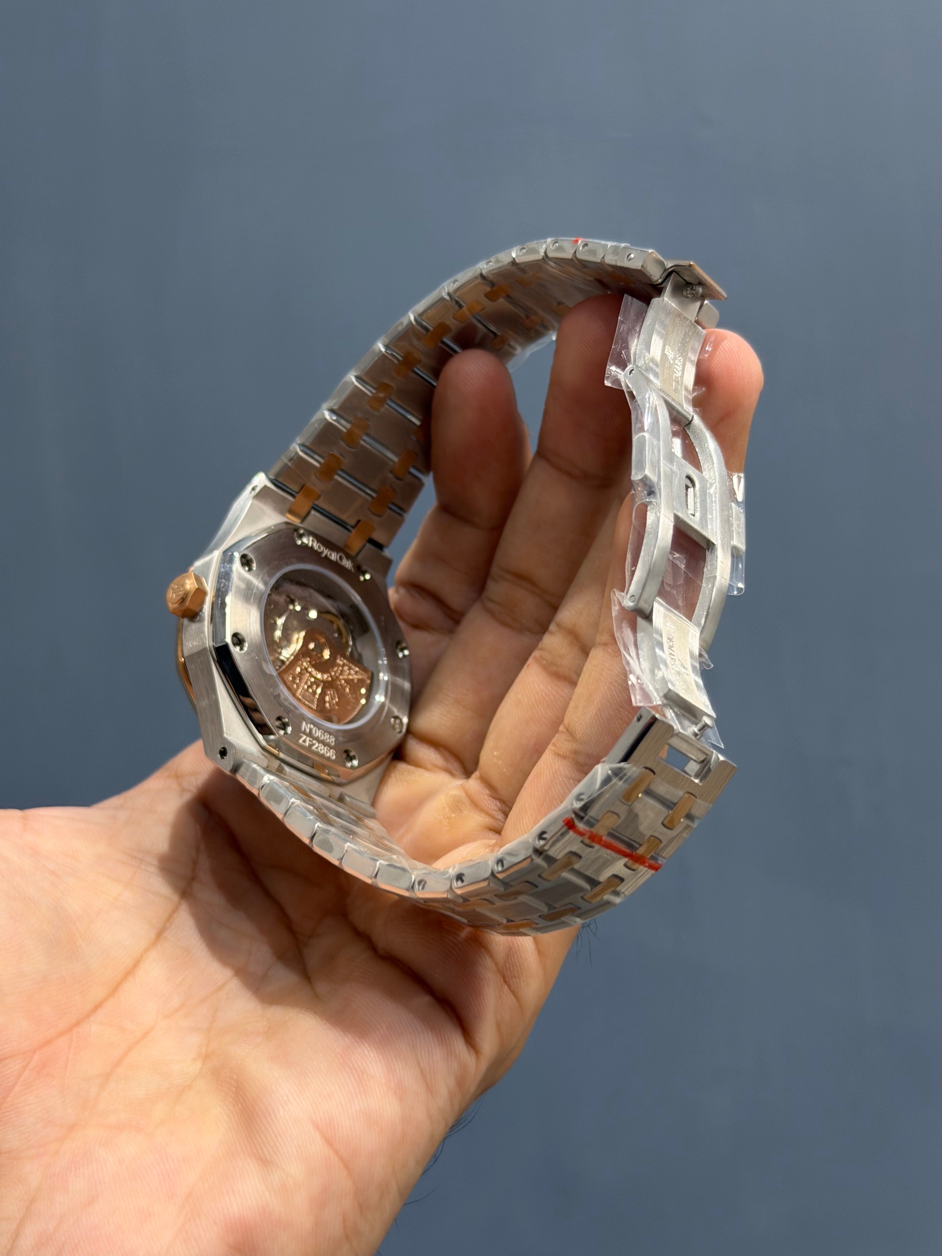 NEW COLLECTION ROSE TWOTONE WITH BROWN DIAL CHAIN WATCH FOR MEN