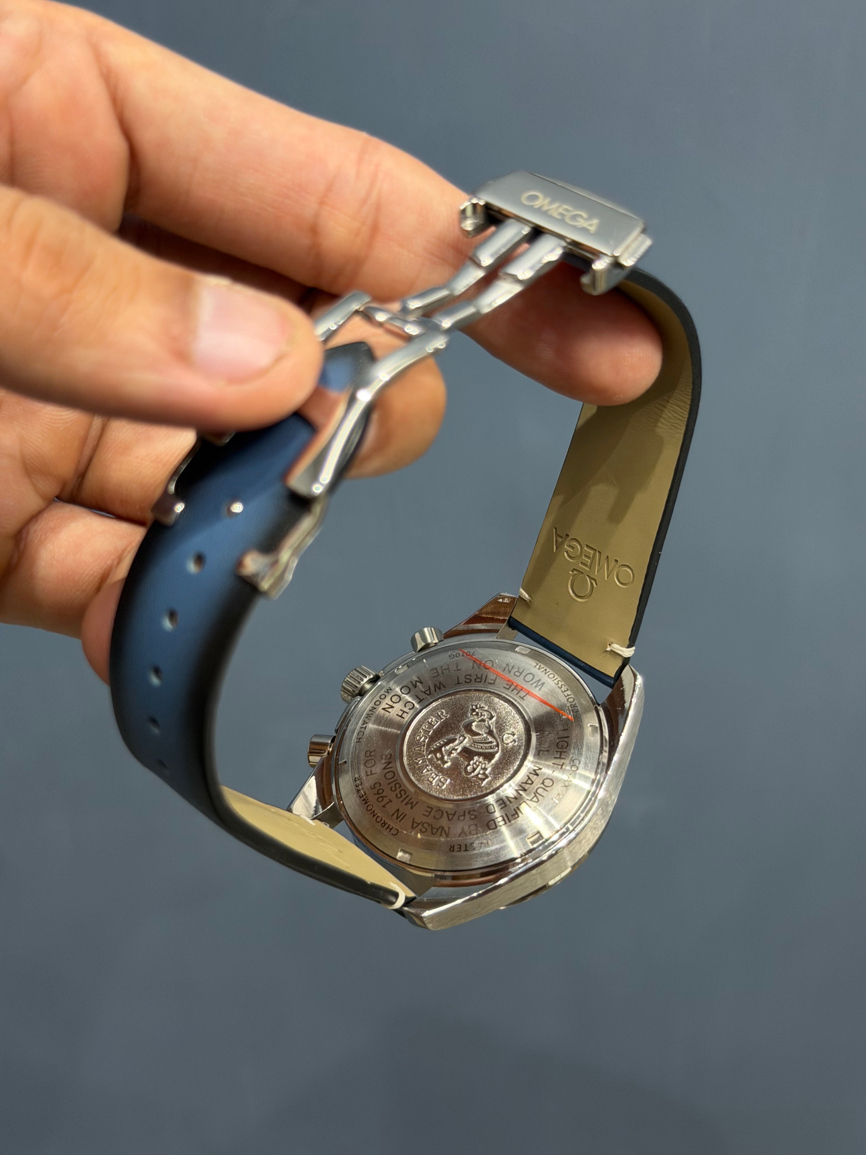 NEW COLLECTION SILVER CASE WITH BLUE DIAL & BLUE LEATHER STRAP