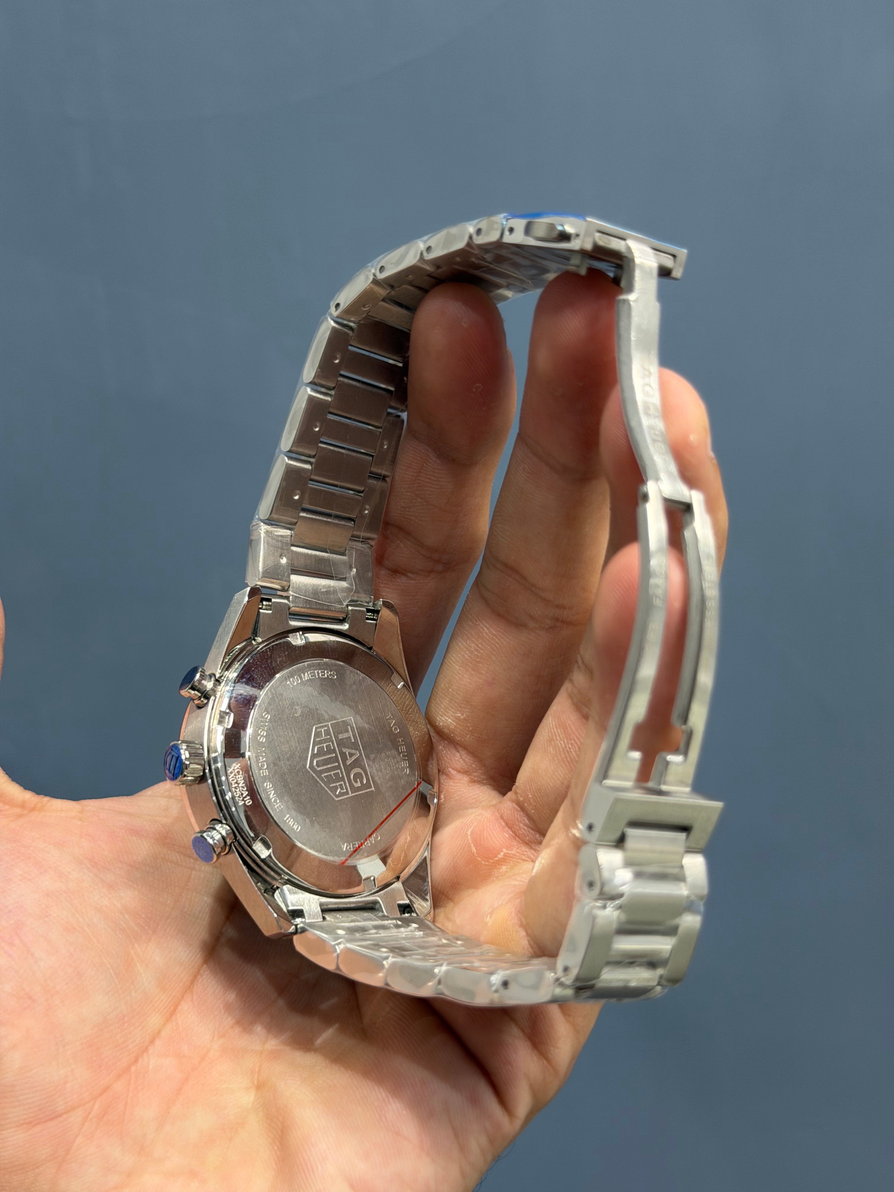 NEW COLLECTION CALIBRE CHRONOGRAPH SILVER WITH GREEN DIAL