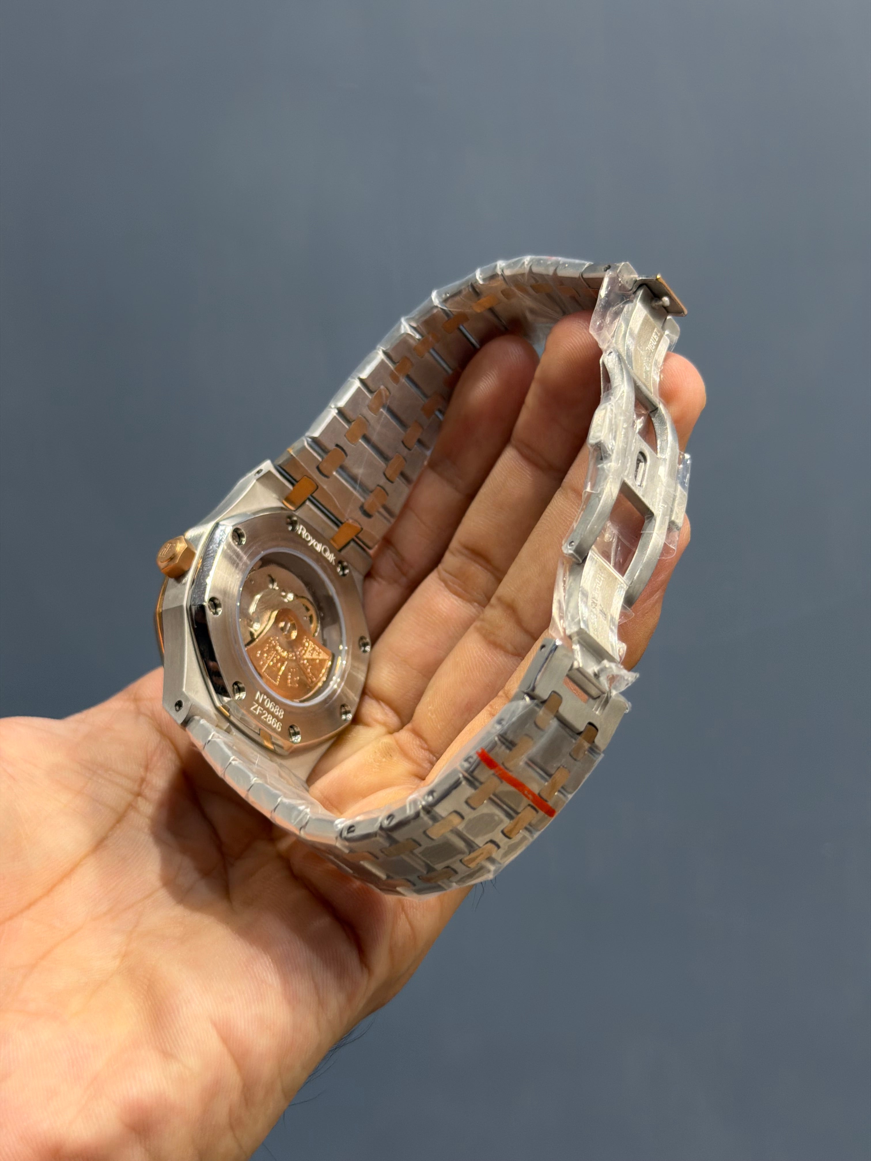 NEW COLLECTION ROSE TWOTONE WITH GREY DIAL CHAIN WATCH FOR MEN