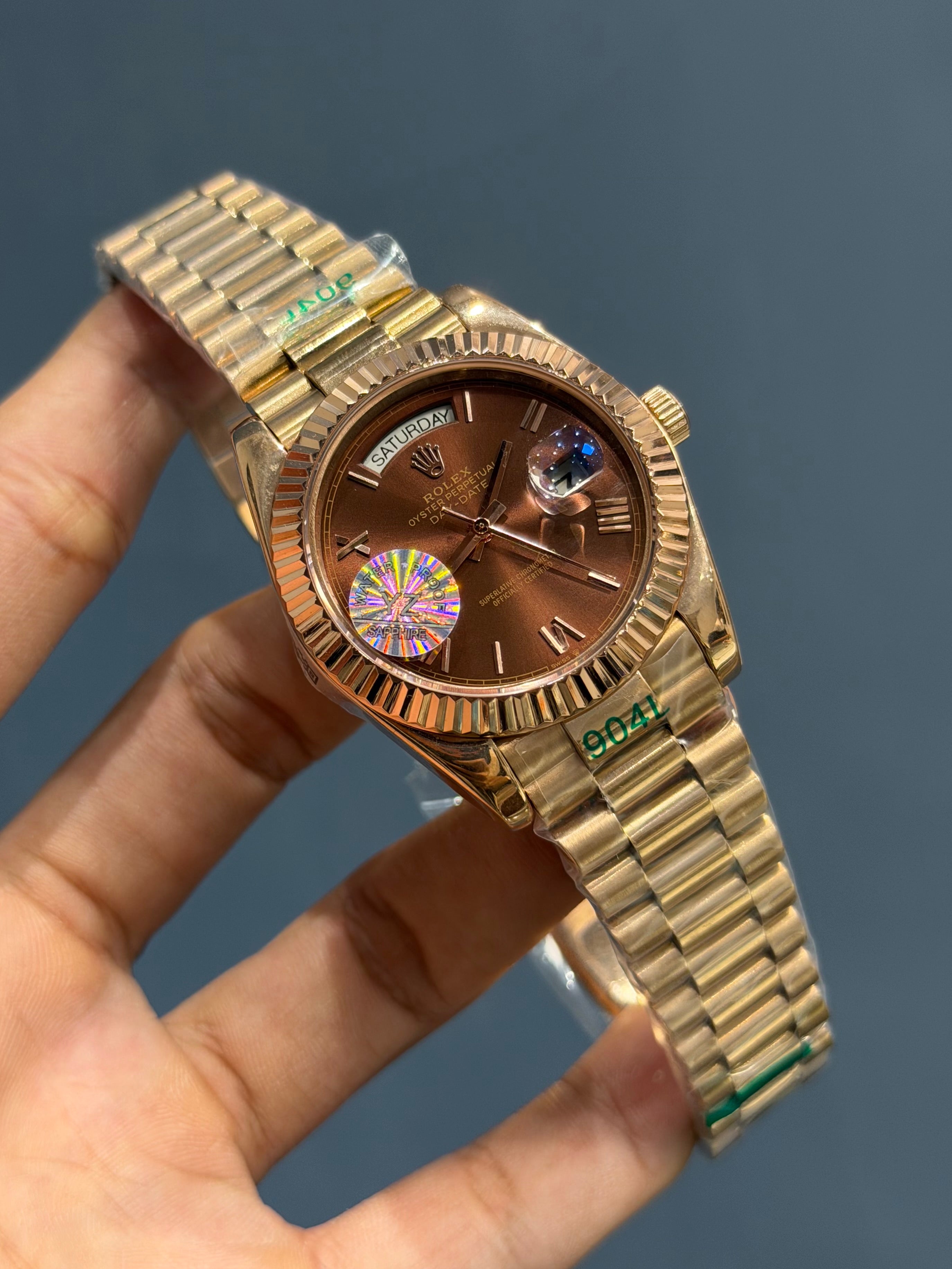 NEW COLLECTION 40MM ROSE GOLD WITH CHOCO DIAL ROMAN FIGURE YZ MADE