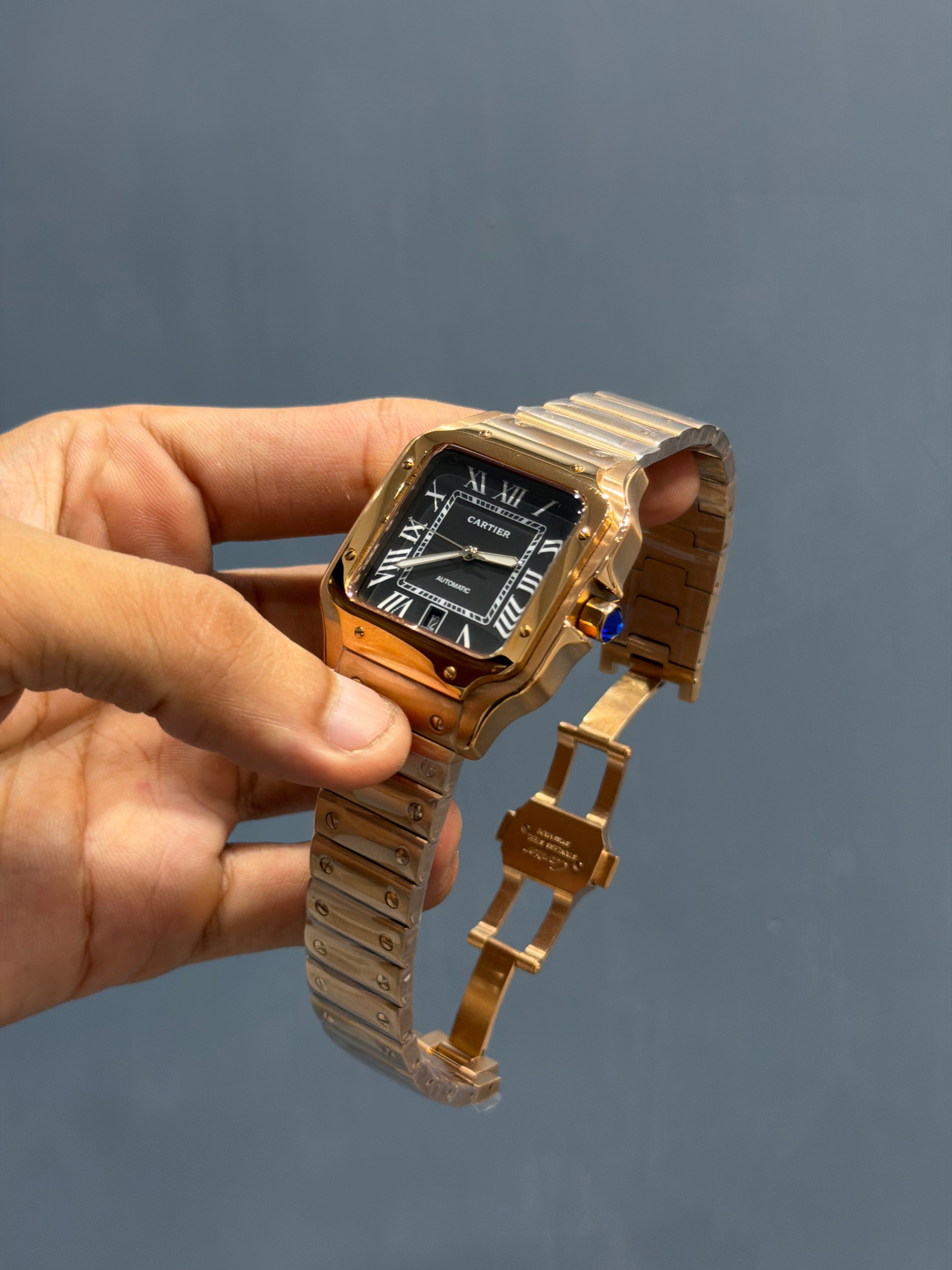 NEW COLLECTION ROSE GOLD WITH BLACK DIAL AUTOMATIC WATCH