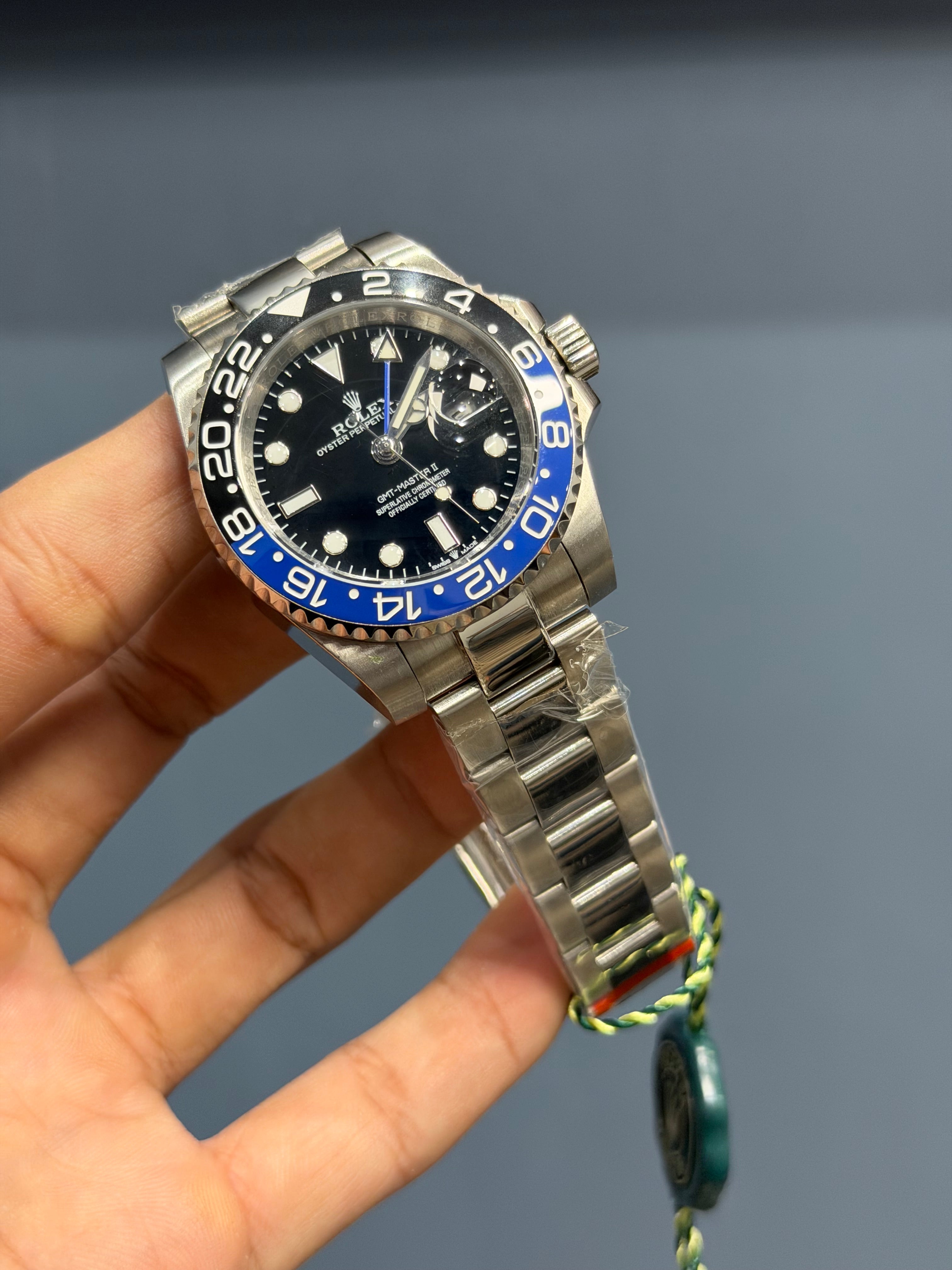 NEW COLLECTION 40 SILVER WITH BLACK DIAL & BATMAN BEZEL AUTOMATIC WATCH ZR FACTORY