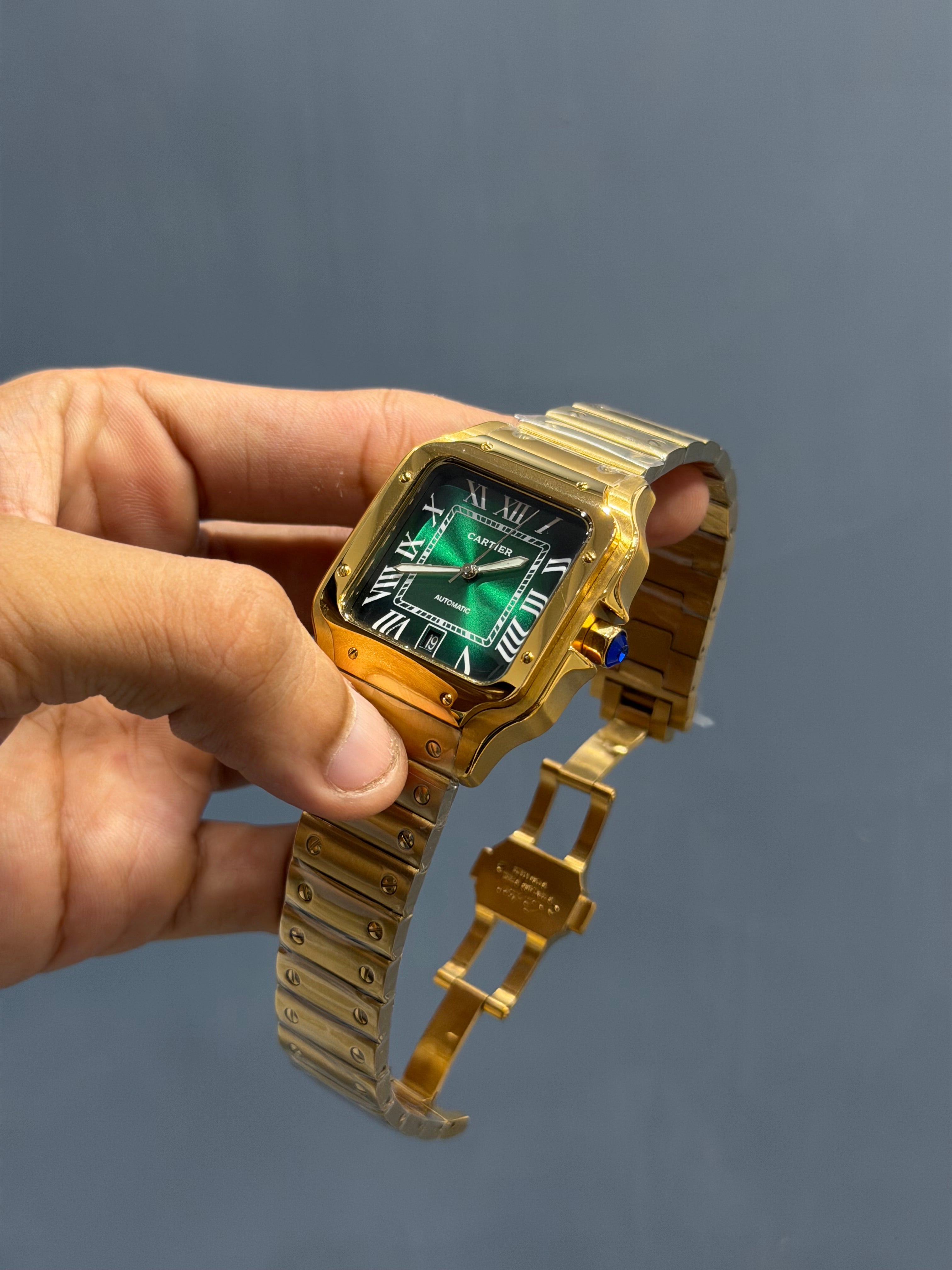 NEW COLLECTION GOLD WITH GREEN DIAL AUTOMATIC WATCH