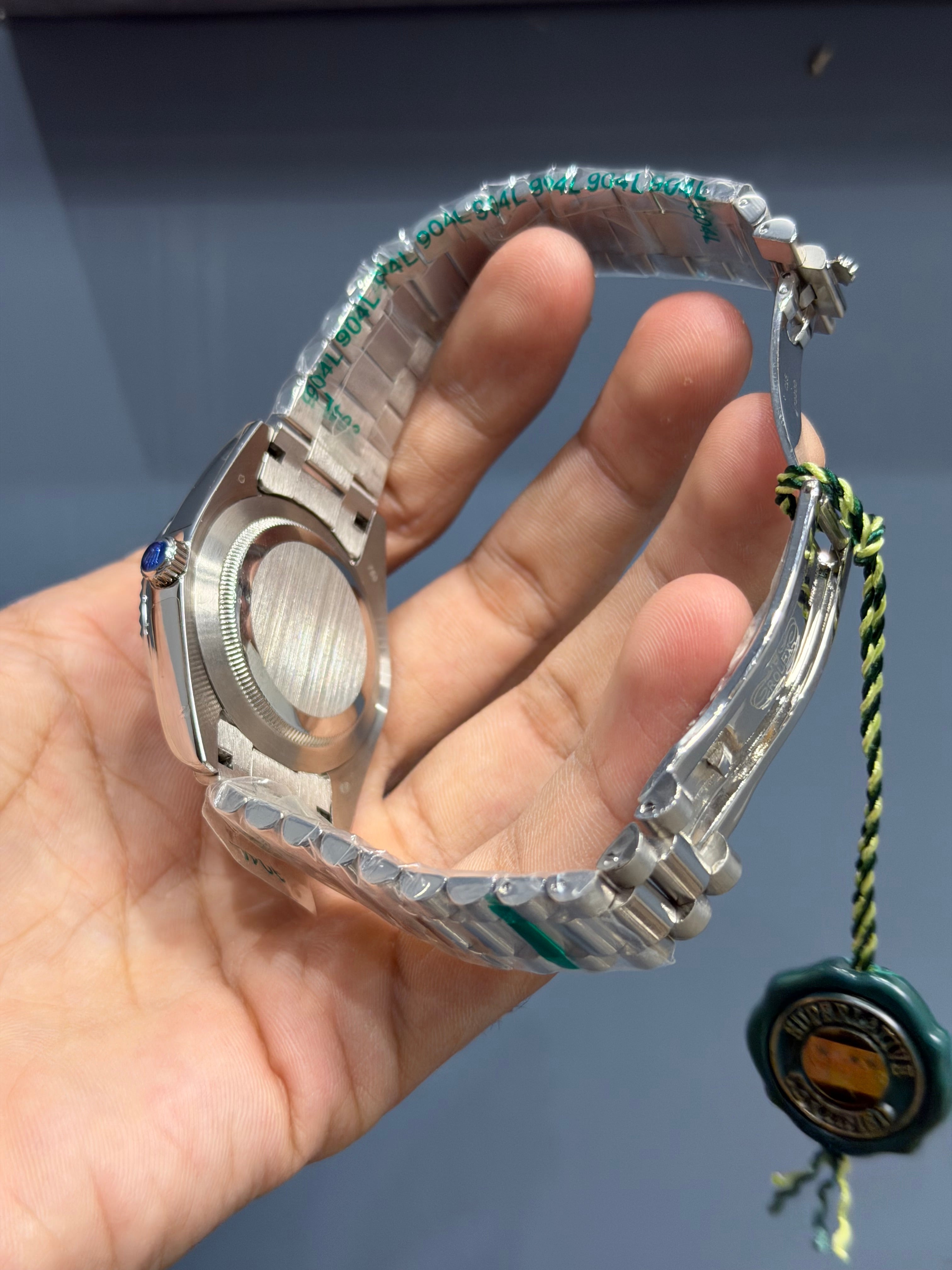 NEW COLLECTION 40MM SILVER WITH BLUE DIAL ROMAN FIGURE FLUTED BEZEL YZ FACTORY