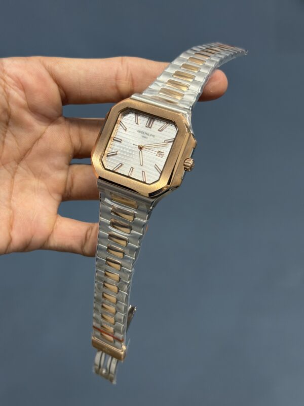 NEW COLLECTION ROSE TWO TONE WITH WHITE DIAL QUARTZ WATCH