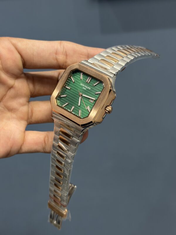 NEW COLLECTION ROSE TWO TONE WITH GREEN DIAL QUARTZ WATCH