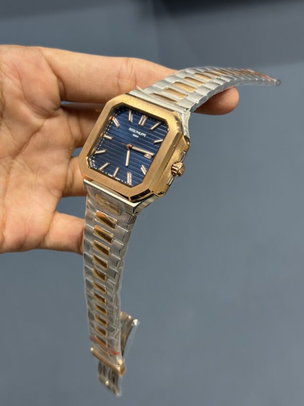 NEW COLLECTION ROSE TWO TONE WITH BLUE DIAL QUARTZ WATCH