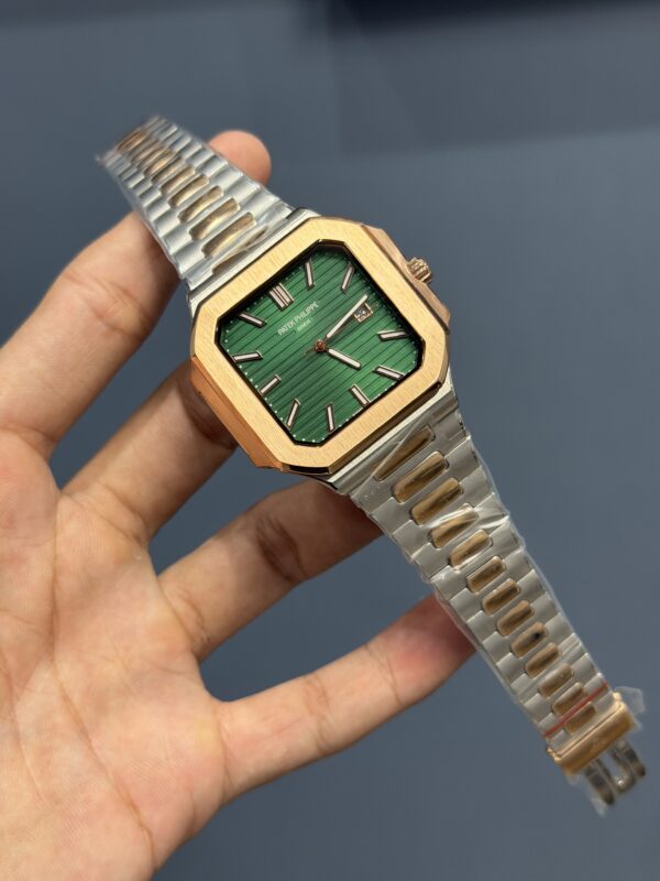 NEW COLLECTION ROSE TWO TONE WITH GREEN DIAL QUARTZ WATCH