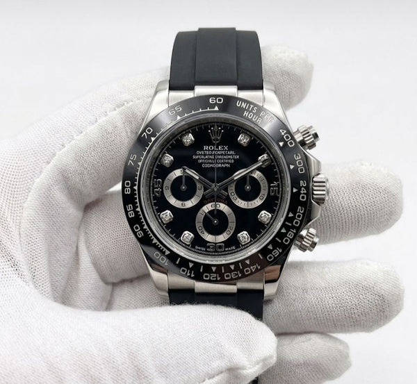 Luxury Black Chronograph Racing-Style Watch