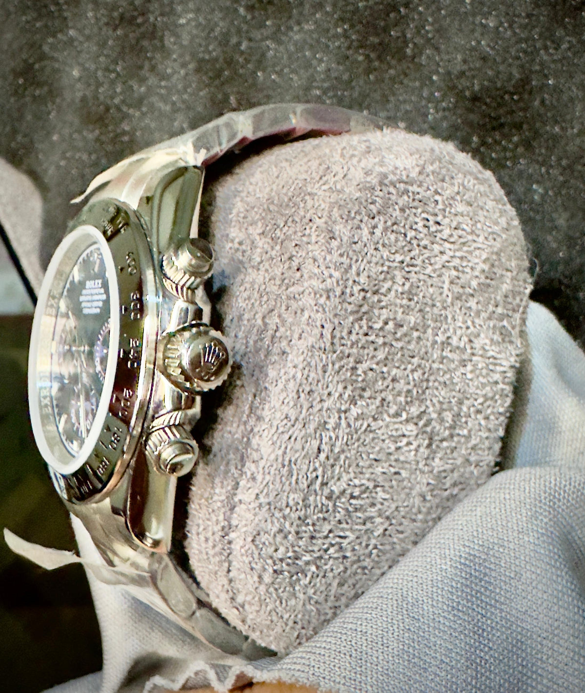 Premium Blue Dial Chronograph-Style Watch – Silver-Tone Finish, Tachymeter Bezel & Luxury Stainless Steel Bracelet**