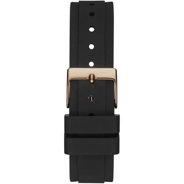 Guess Women’s Quartz Black Silicone Strap Black Mother Of Pearl Dial 37mm Watch GW0113L2