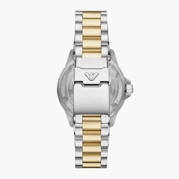 Emporio Armani Men’s Automatic Two-Tone Stainless Steel Black Dial 42mm Watch AR60089
