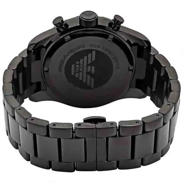 Emporio Armani Men’s Chronograph Stainless Steel Black Dial 44mm Watch AR5931