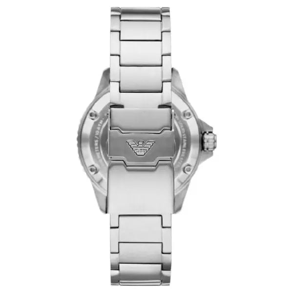 Emporio Armani Men’s Automatic Silver Stainless Steel Blue Dial 42mm Watch AR60059