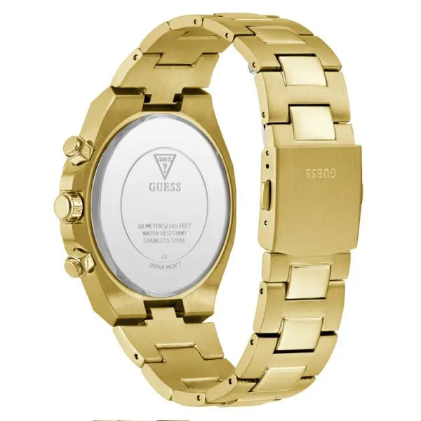 Guess Men’s Quartz Gold Stainless Steel Blue Dial 44mm Watch GW0703G6