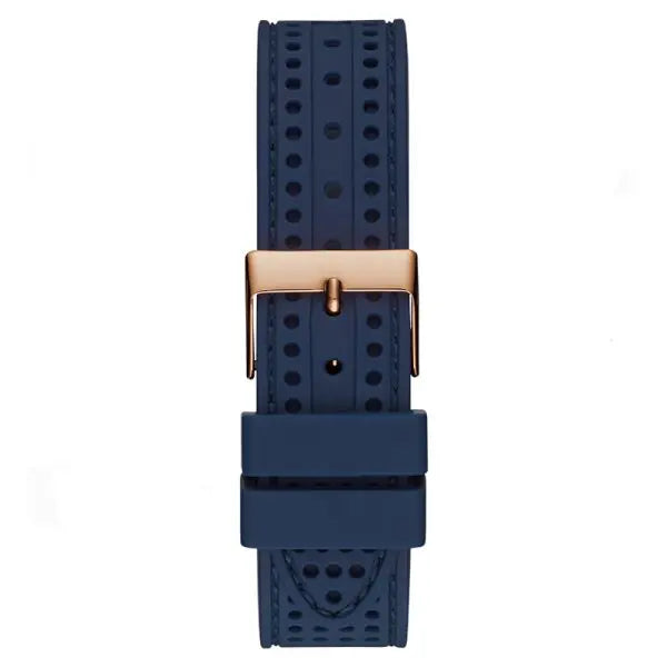 Guess Women’s Quartz Navy Blue Silicone Strap Blue & Rose Gold Dial 36mm Watch W1227L3
