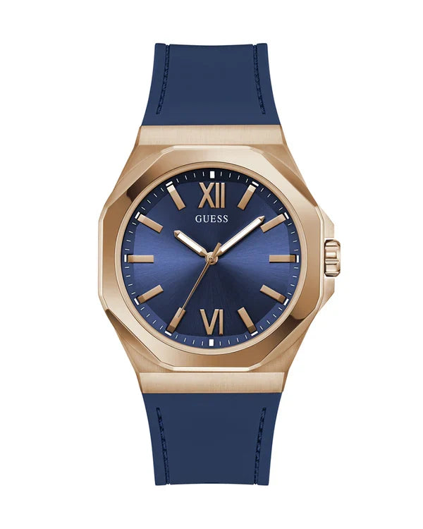 Guess Men’s Quartz Blue Silicone Strap Blue Dial 42mm Watch GW0850G2