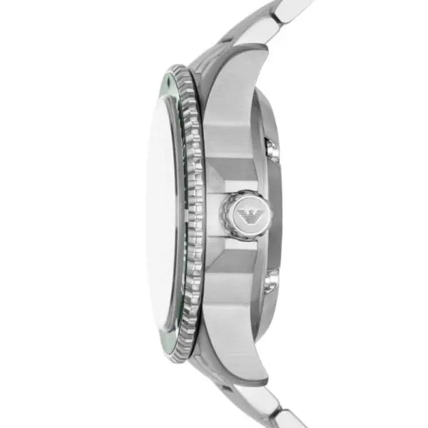 Emporio Armani Men’s Automatic Silver Stainless Steel Green Dial 42mm Watch AR60061