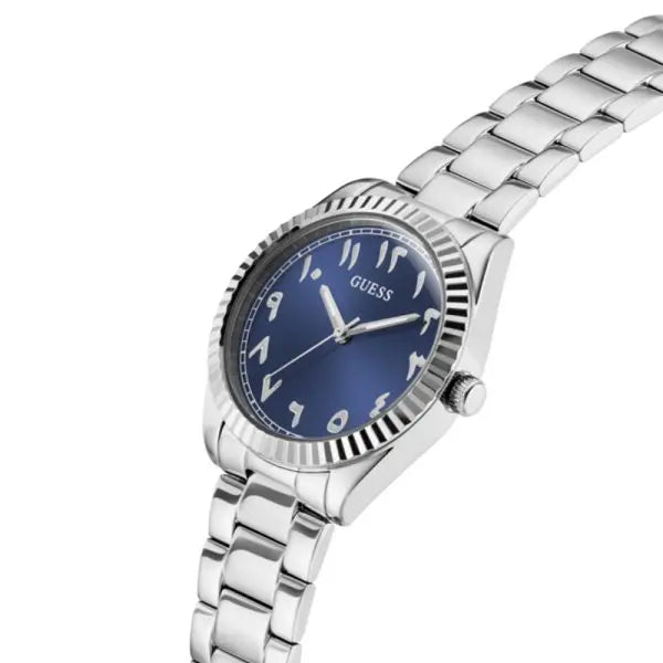 Guess Women’s Quartz Silver Stainless Steel Blue Dial 38mm Watch GW0735L1