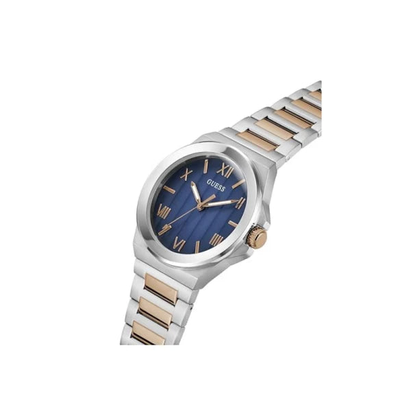 Guess Men’s Quartz Two-Tone Stainless Steel Blue Dial 44mm Watch GW0789G4