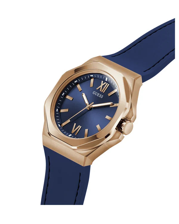 Guess Men’s Quartz Blue Silicone Strap Blue Dial 42mm Watch GW0850G2
