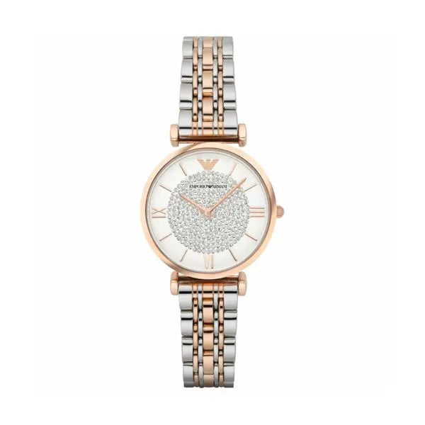 Emporio Armani Women’s Quartz Stainless Steel White Dial 32mm Watch AR80035