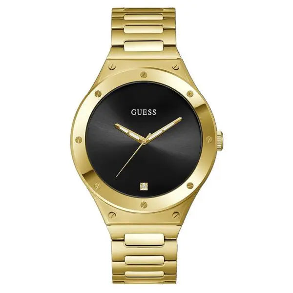 Guess Men’s Quartz Gold Stainless Steel Black Dial 44mm Watch GW0427G2