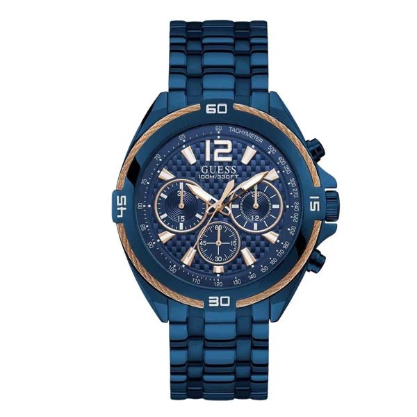 Guess Men’s Quartz Blue Stainless Steel Blue Dial 47mm Watch W1258G3