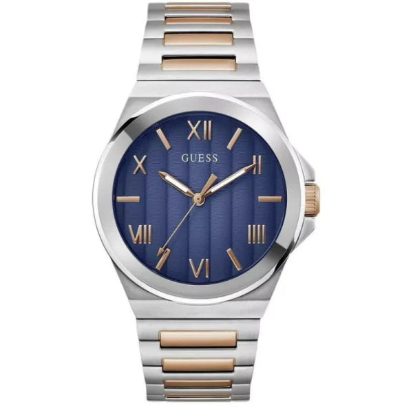 Guess Men’s Quartz Two-Tone Stainless Steel Blue Dial 44mm Watch GW0789G4