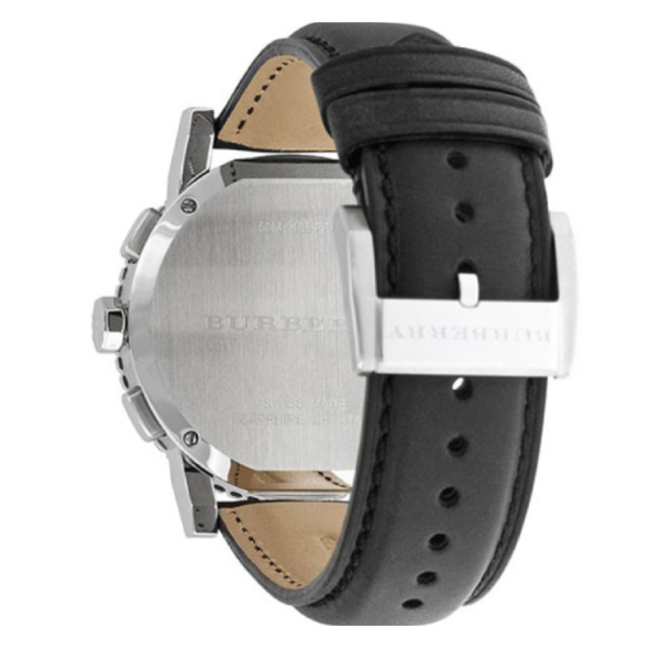 Burberry Men’s Quartz Black Leather Strap Black Dial 42mm Watch BU9382