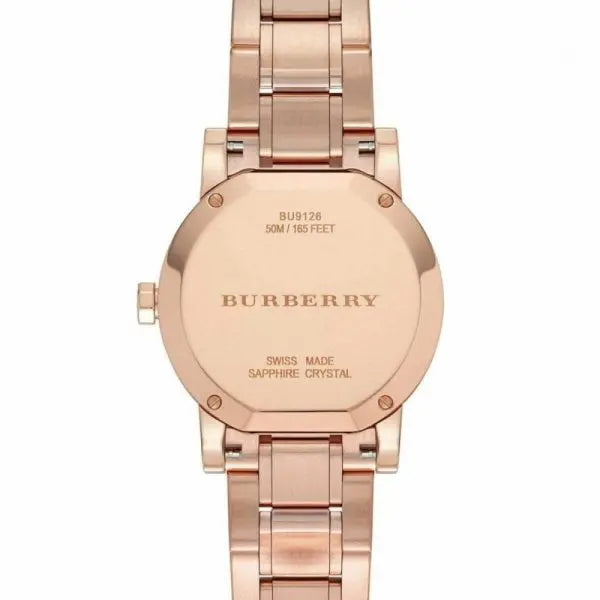 Burberry Women’s Swiss Made Stainless Steel Rose Gold Dial 34mm Watch BU9126