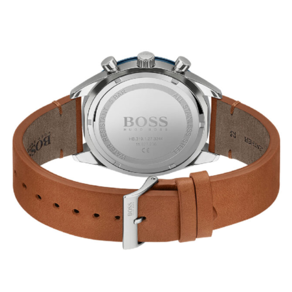 Hugo Boss Men’s Quartz Lather Strap Blue Dial 44mm Watch 1513860