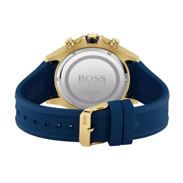 Hugo Boss Men’s Quartz Blue Silicone Strap Blue Dial 46mm Watch 1513965