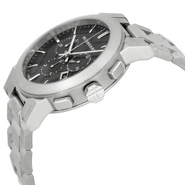 Burberry Men’s Swiss-Made Stainless Steel Black Dial 42mm Watch BU9351