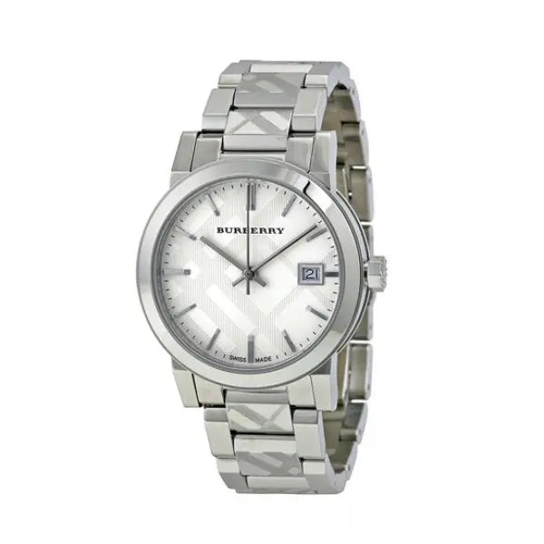 Burberry Women’s Stainless Steel Swiss Made Silver Dial 34mm Watch BU9144