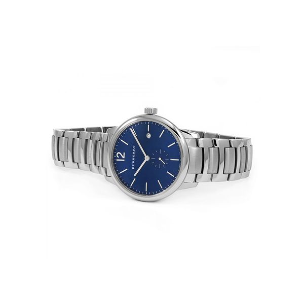 Burberry Men’s Swiss Made Stainless Steel Blue Dial 40mm Watch BU10007