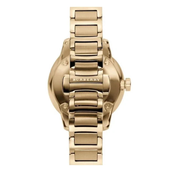 Burberry Women’s Swiss Made Quartz Gold Stainless Steel Gold Dial 32mm Watch BU10109
